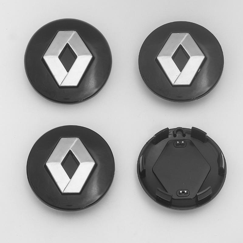 For Renault Megane 2 3 Clio 4 5 Trafic Captur Emblems Kangoo Zoe 4PCS 57mm 60mm Car Wheel Center Cap Logo Hub Badge Rims Cover SS1