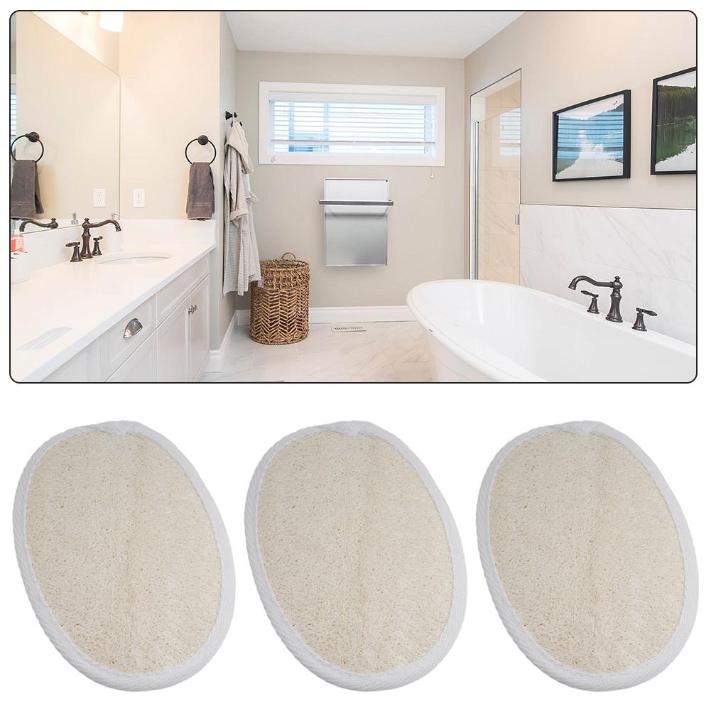 3pcs Bath Loofah Sponge Bath Wiping Shower Towel With Hook Exfoliate Deeply Clean Skin Remove Grease Dead Skin Shower Bathtub