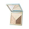 TIMAGE Bronzer Highlight Shading Matte Highlight Highlight Powder Nose Shadow Shading 3-in-1 Create 3D Contours with 3-color Palette 17g (01) Bronzer