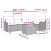 Garden Sofa Set with Storage 6 pcs Black Poly Rattan