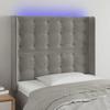 VidaXL LED Headboard Bedroom Furniture Single Bed Accessory Headboard Bed Frame Interior Light Grey 3124518