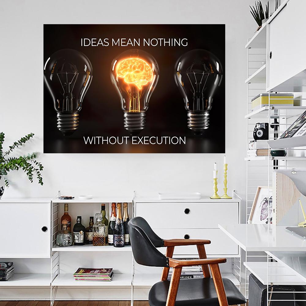 Modern Light Bulb Graffiti Wall Art Canvas Painting Poster Living Room Dining Room Home Painting Wall Decoration Mural Cuadros