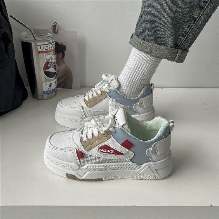 2025 лето новые маффины мягкая подошва сетка дышащие спортивные женские туфли студенческие повседневные легкие универсальные маленькие белые туфли женские