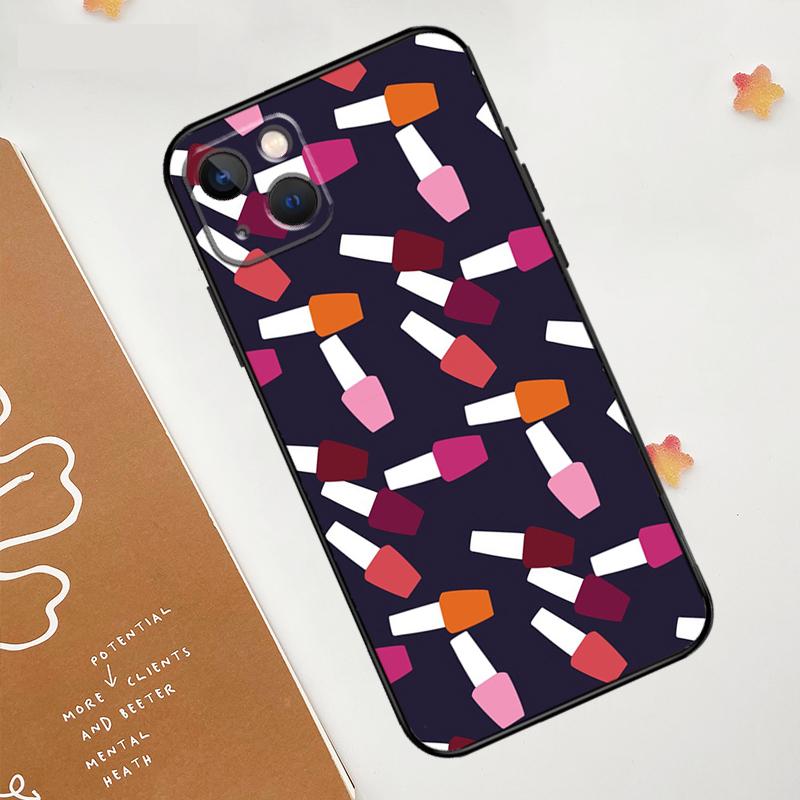 Чехол для лака для ногтей для iPhone 12 11 13 14 15 16 Pro Max XS X XR Plus 2021 13 12 Mini Fundas