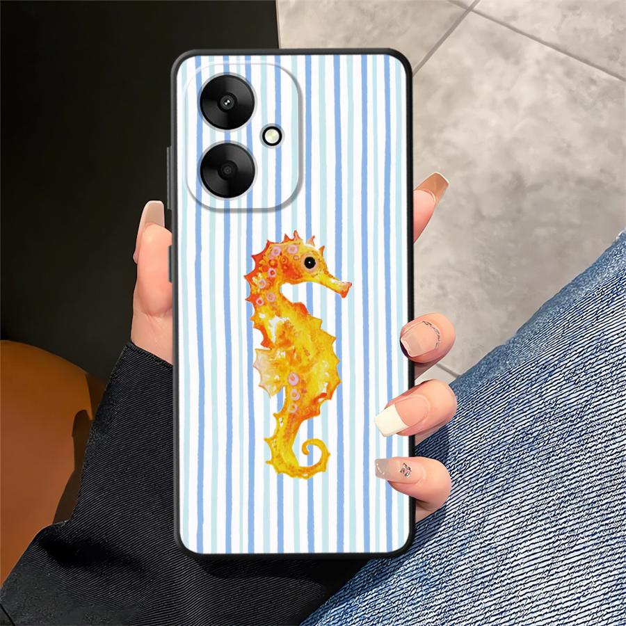 Морские Животные Мягкий Задний Чехол-Крышка для Телефона для Xiaomi Redmi 12 A1 A2 Plus 9T 13C 9A 9C A5 K40 K50 Gaming 10 12C K60
