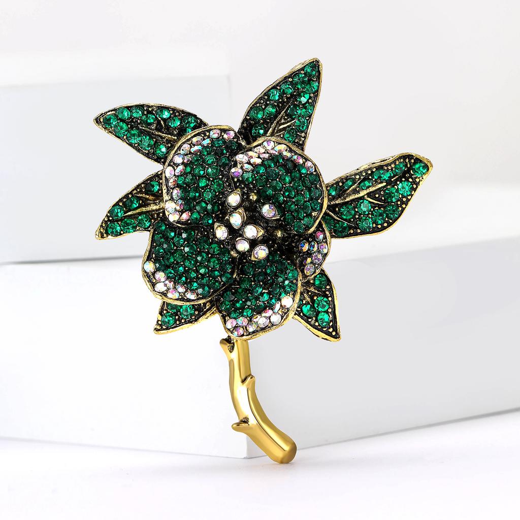 Роскошные Броши-Орхидеи со Стразами для Женщин Унисекс Растение Цветок Булавки Подарки на Мероприятия Вечеринки Декор для Рюкзака Аксессуары для Одежды