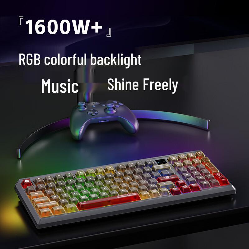 Трехрежимная настраиваемая RGB механическая клавиатура Langtu T98