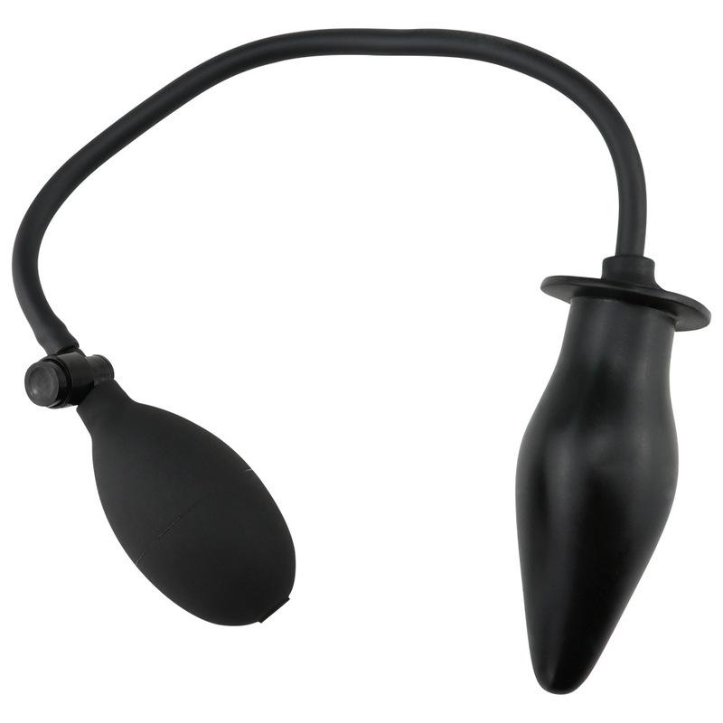 Soft Black Pump Air-filled Silicone Inflatable Anal Plug Dildo Butt Plug Anal Dilator Anus Massager Sex Toys For Men Woman Gay