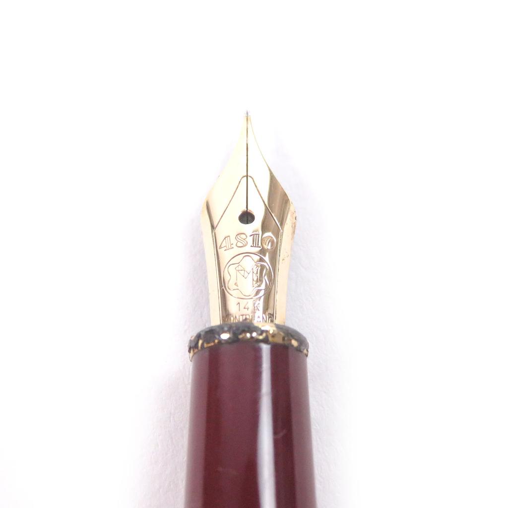 Очень хорошая перьевая ручка MONTBLANC Meisterstück Classic Бордовая 14K мужская Б/у