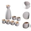 Ceramic Drinkware Set with Sake Pot and Six Cups