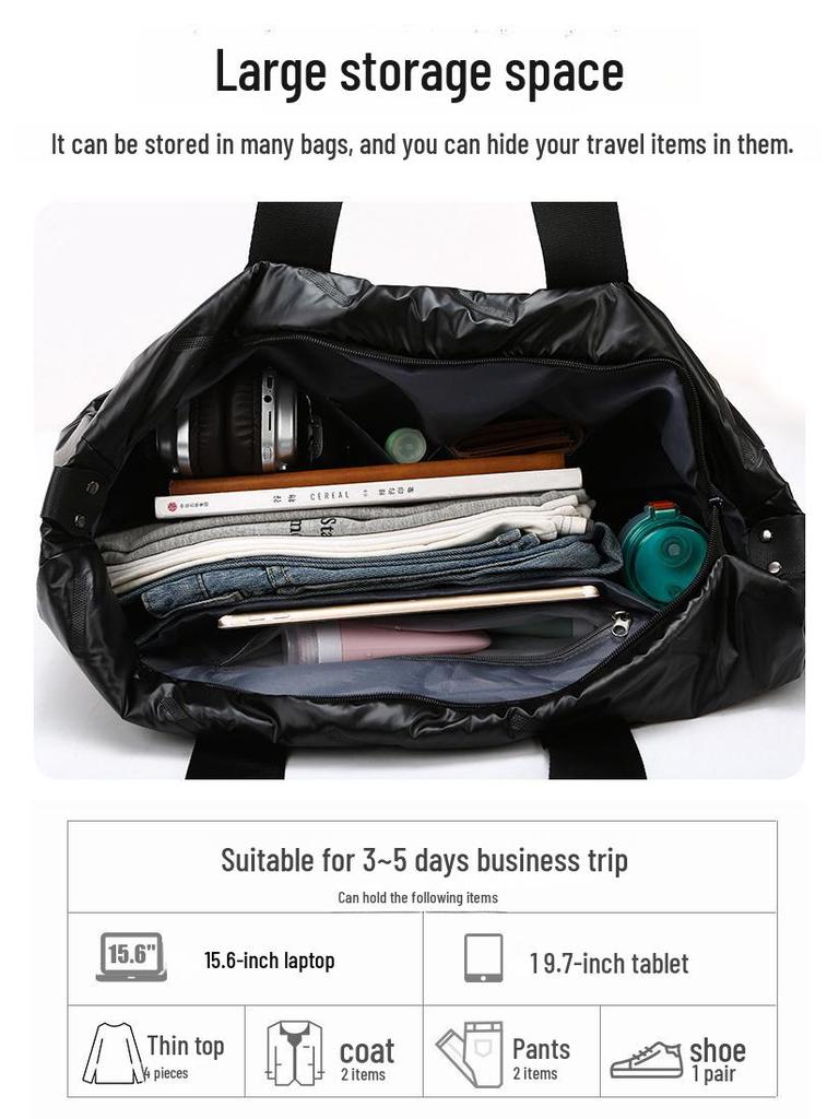 Женская легкая дорожная сумка большой вместимости – на одно плечо, для спортзала и ручной клади из хлопка