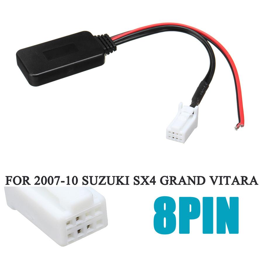Approx.17.5cm 12V ACC+ Bluetooth Adapter Aux Cable for Suzuki SX4 Grand Vitara