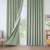 Youleyar Set of Grade 1 Blackout Memory UV Solid Adjustable Hooks Included 100cm Wide X 200cm Curtains, 2, Curtains, Insulated, Heat-Blocking,