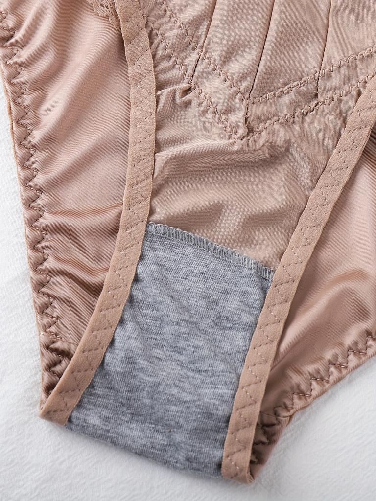 Элегантные кружевные трусики с вышивкой, дышащие и удобные, бесшовные трусики, женское нижнее белье