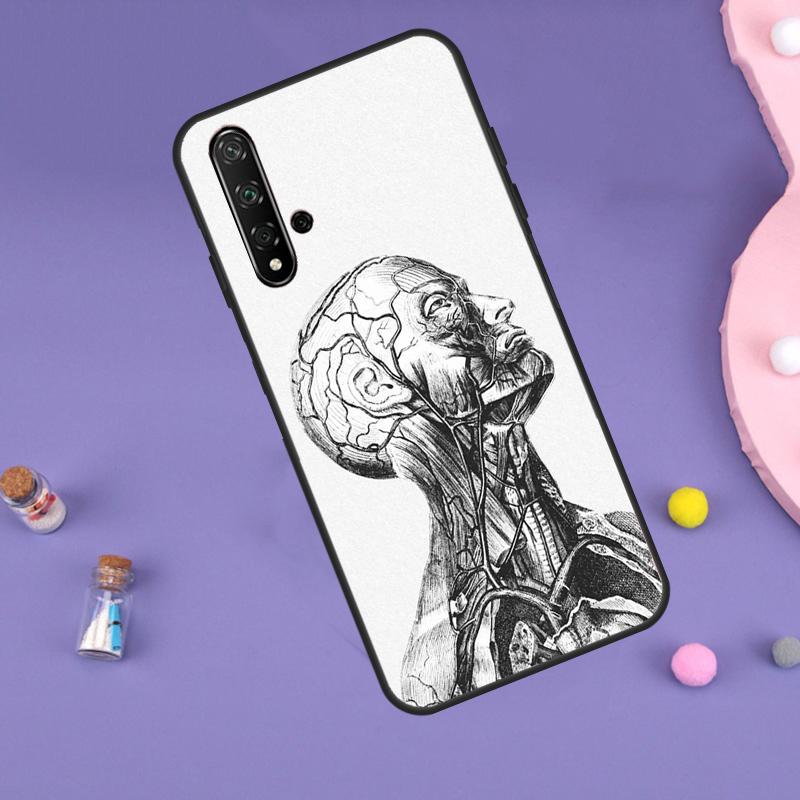 Human Anatomy Funda For Huawei Nova Y91 Y90 Y70 Y60 Y61 9 10 SE 11i 8i 7i 3i 5T P30 P40 Lite P60 Pro Case