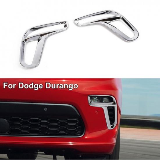 Chrome Front Fog Light Lamp Cover Trim Frame For Dodge Durango + Accessories