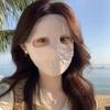 Ice Silk Face Mask Solid Color Sunscreen Mask Portable Face Cover