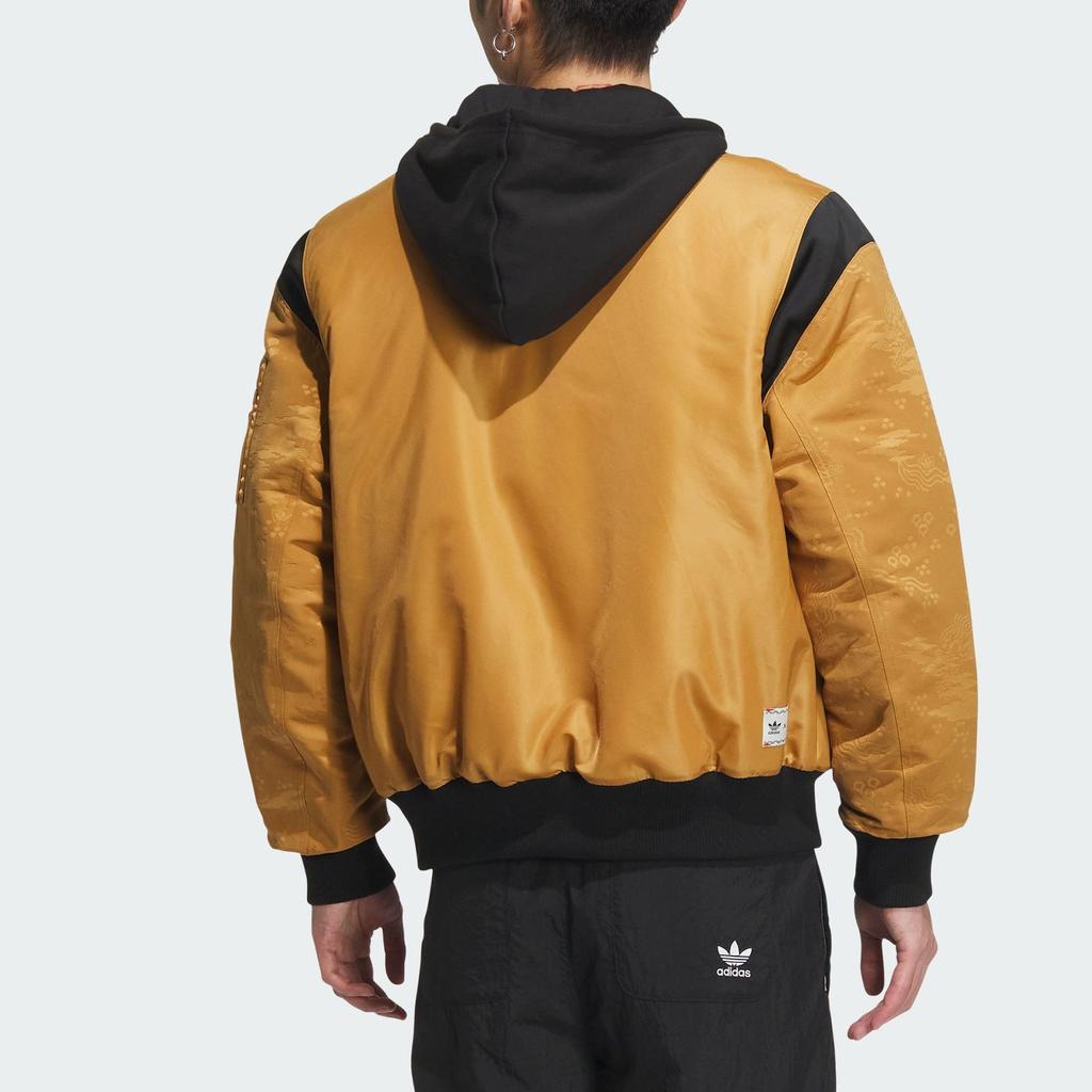 Adidas Совместная брендированная куртка FW23 на молнии с принтом Originals X Feifei Ruan, верхняя одежда унисекс, пшенично-коричневый IX4233