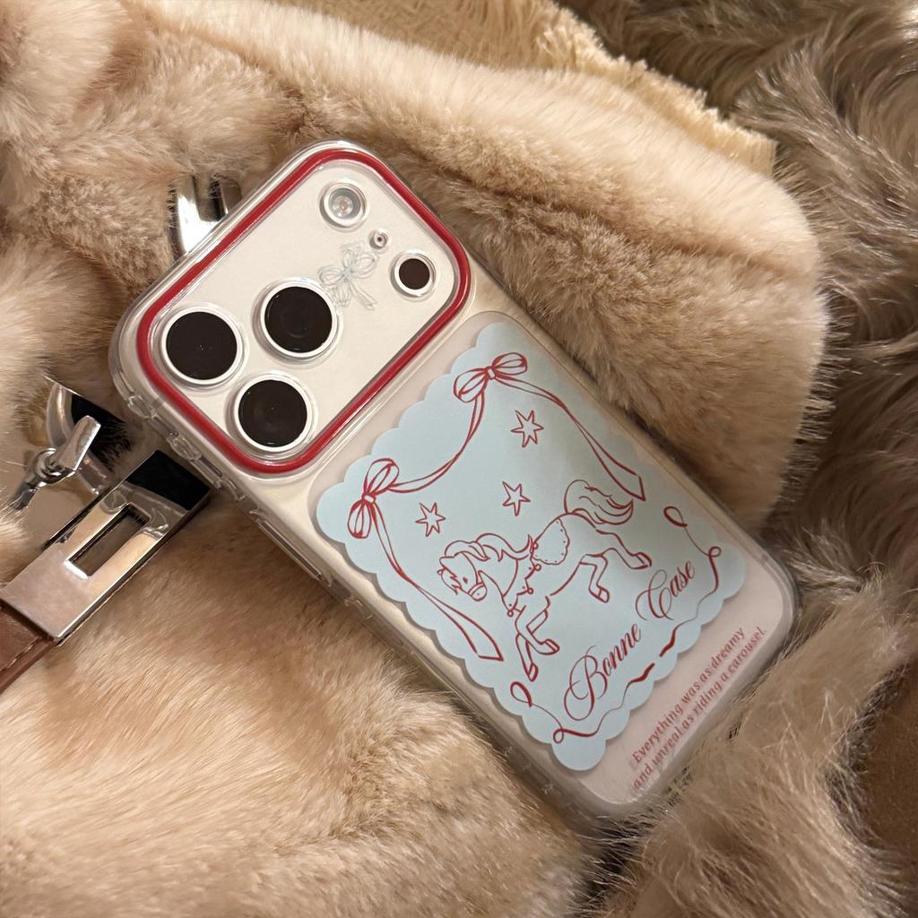 Прозрачный Пони Подходит для Чехла на Мобильный Телефон Apple 17 Iphone17promax Рождественский Год 13 Мультяшный Характер 15 Мягкий Комплект