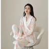 New Style Pajamas for Women, Spring and Autumn Ice Silk Long Sleeves, Fresh and Sweet Jacket, Home Wear Set