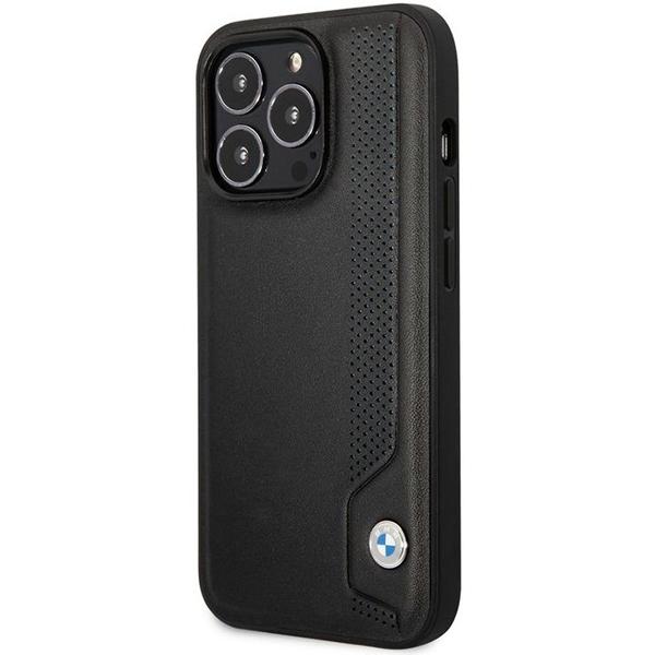 Etui do iPhone 14 Pro Max BMW Hardcase Skórzane Czarne