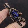 Подвеска с граненым синим сапфиром, подвеска из медной проволоки, ювелирное изделие ручной работы, подвеска из драгоценного камня, изумительная медная бижутерия, подвеска в виде черепахи для подарка