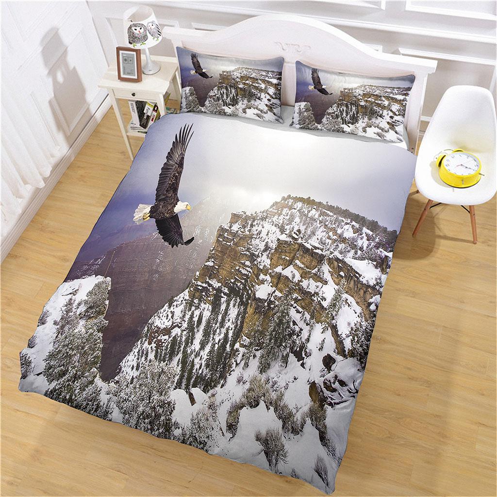 Bedding Collection For Kids Teens Boys Girls Animal Eagle 3D Duvet Cover With Pillowcase Microfiber Single Twin Double Queen King Size