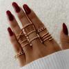 Retro Twisted Ring Set Personality Ring Punk Style Ring Fashion Neutral Trend