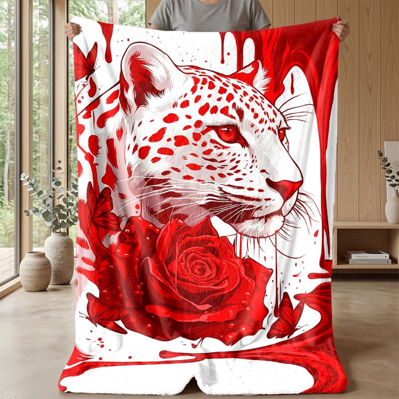 Rainbow Paw Prints Theme blanket Lightweight Warm Flannel Blanket Decorative Throw Blanket for Home Decoration