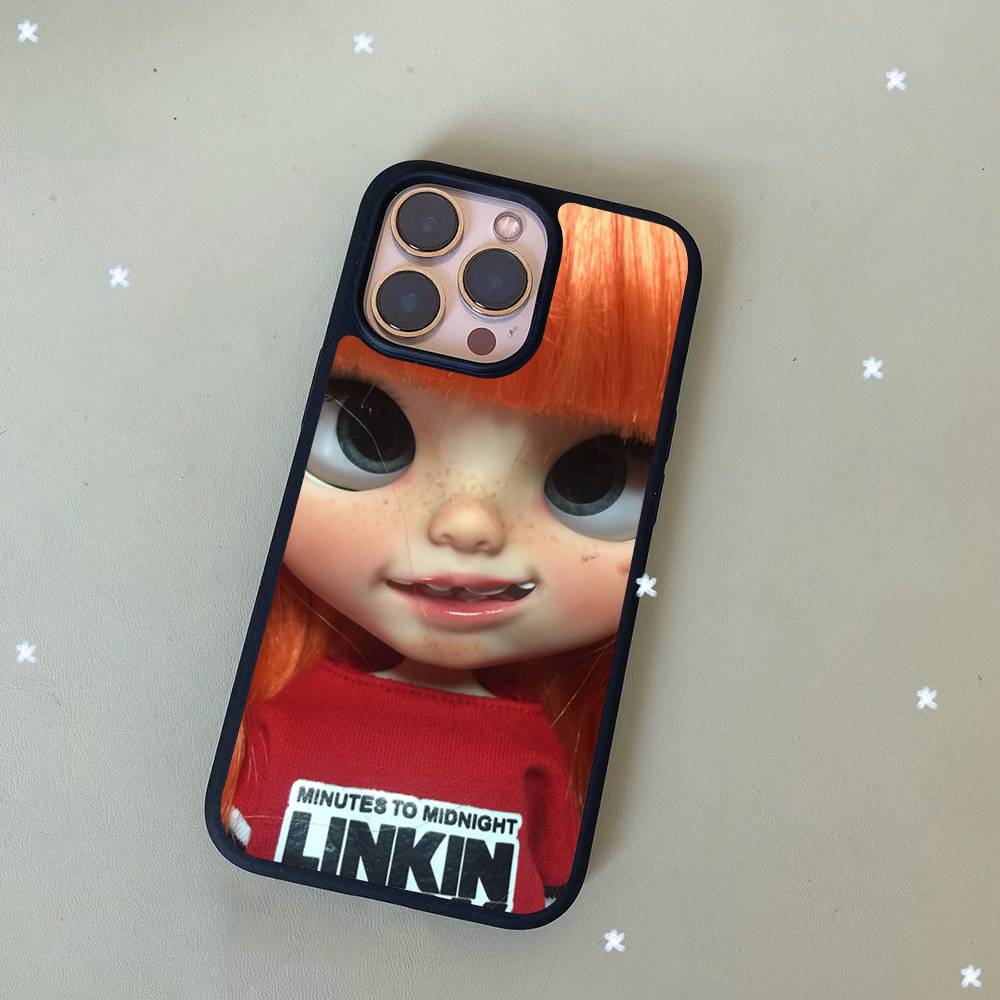 Japanese Korean Retro Doll Dark Baby Artist Black Hard Plastic Phone Case For Iphone 17 Air 16 15 14 13 12 11 Pro Max PC TPU