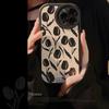 Черный чехол для Iphone 14 Plus 11 12 Promax 13 Pro Max с милыми цветами и тюльпанами, рельефный 3d кожаный мягкий силиконовый противоударный чехол для телефона