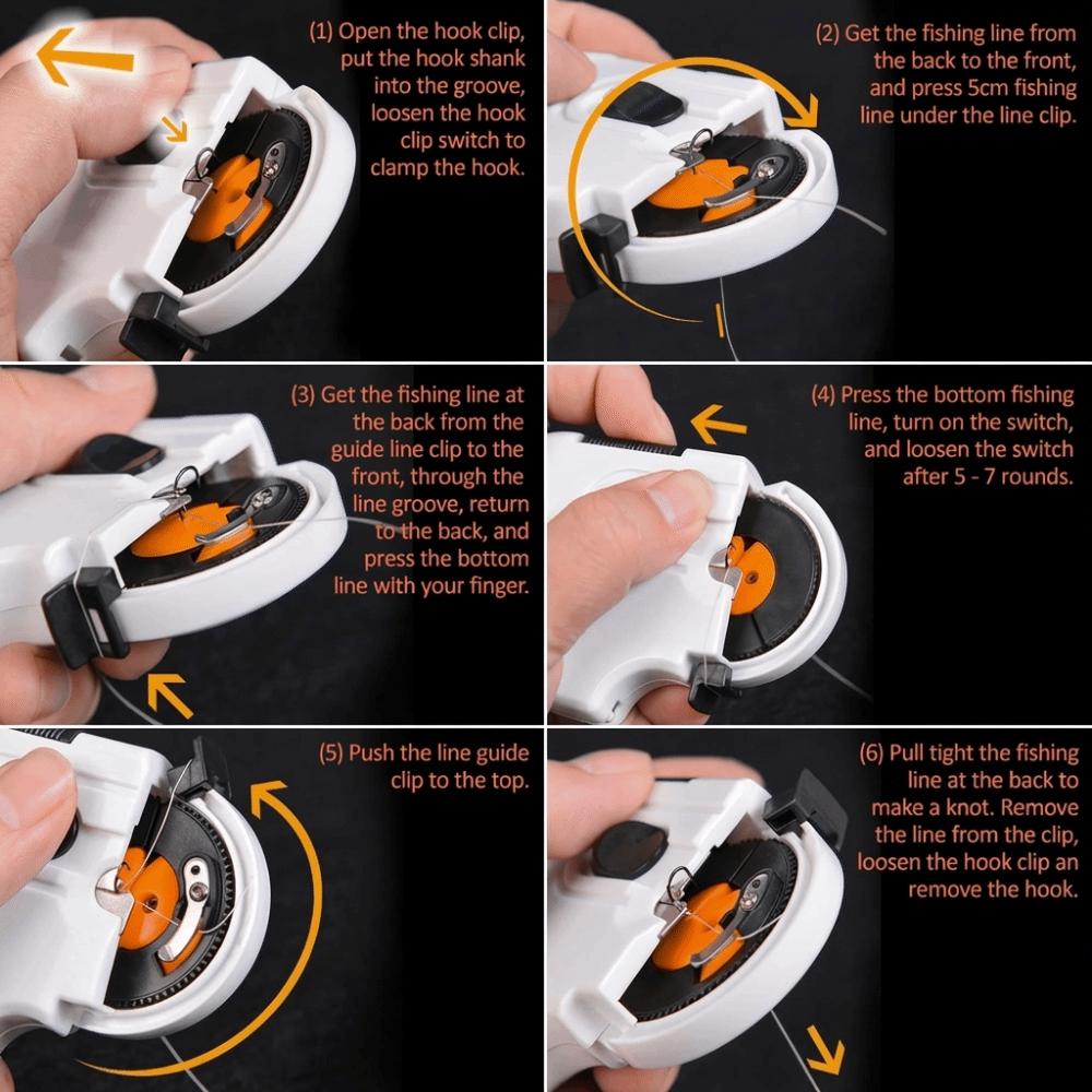 Electric Automatic Fishing Knot Tier ABS Fishing Hook Tying Machine Fishing Hook Tier  Hook Lines