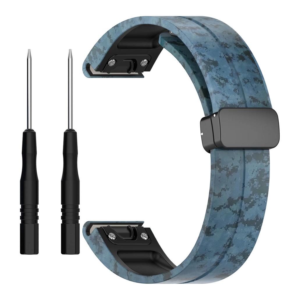 Классический 1 шт. 20 мм 22 мм 26 мм камуфляжный силиконовый быстросъемный спортивный ремешок для часов Garmin Fenix 5/ 6/ 7 серии, аксессуары для умных часов