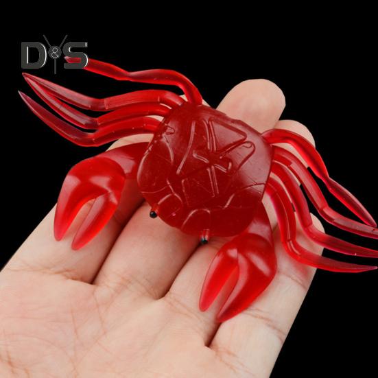 10CM/16.5G Slow Sinking Soft Crab Lure Long Casting Bionic Crab Bait Colorful PVC Artificial Bait Saltwater Freshwater Fishing Accessories