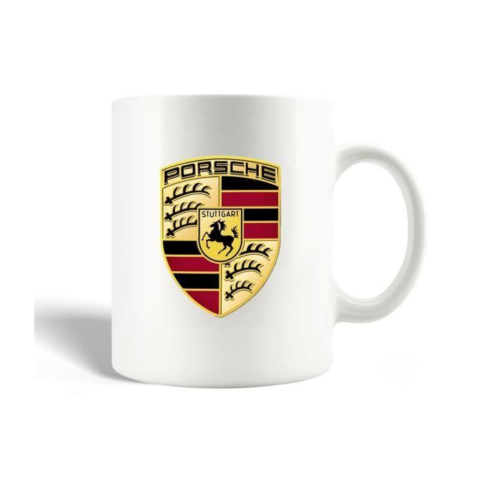 Керамическая кружка - Porsche - Автомобиль - 30cl - Белая - Подходит для мытья в посудомоечной машине