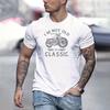 Футболка с графическим принтом в стиле винтажного мотоцикла, классическая футболка с короткими рукавами и принтом в виде букв I'm Not Old, повседневная мужская одежда больших размеров 2024 года