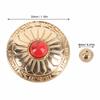 10PCS 30MM Screw Back Button Red Turquoise 8MM Screws Metal Concho Gold Flower Metal Turquoise Button Purse Craft