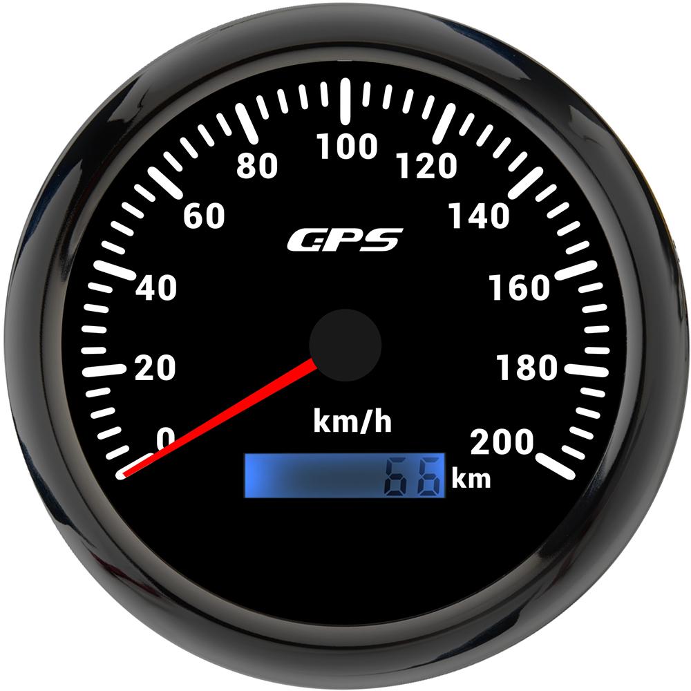 ELING 110mm Speedometer GPS Odometer 60 80 120 200 km/h 12V 24V with GPS Antenna 7 Colors Backlight for Auto Motorcycle RV