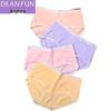 Deanfun Women's 95% Cotton Mid-Waist Boyshorts - 4-Pack