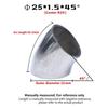 45° Weld Elbow Corrosion Resistant 304 Stainless Steel Butt Weld Pipe Fitting 16-80mm OD for Gas Pipelines