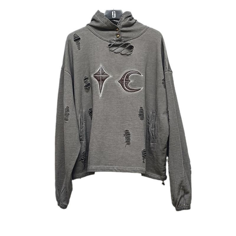 Хулиганский клуб Американский ретро Потертый худи