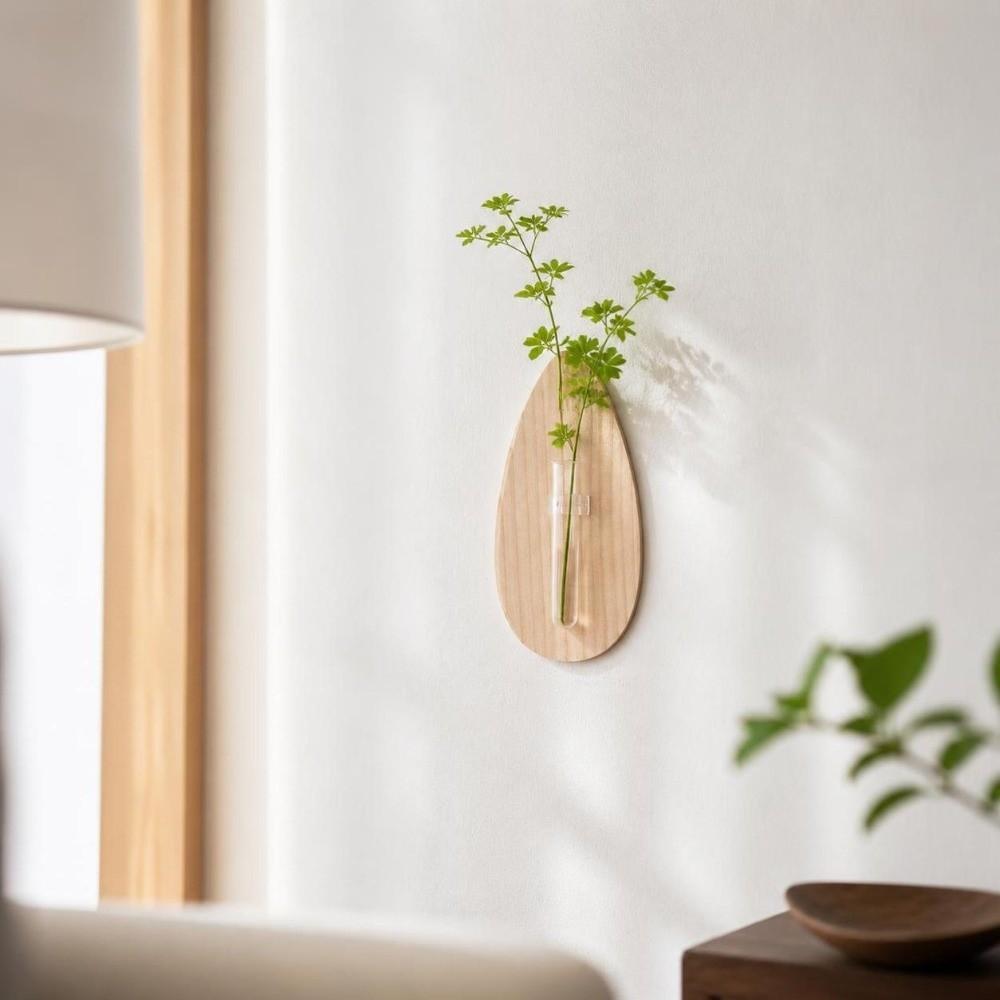 Home Ornaments Wall Decoration Wooden Flower Pot Minimalist Wall Mounted Planter Home Decor