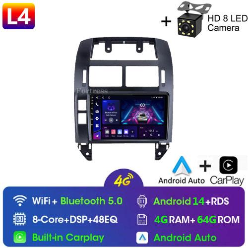 Fortress для Volkswagen Polo Mk4 2001 - 2011 Android автомобильный радиоприемник мультимедийный плеер Carplay Auto Stereo GPS Navi 2din DSP головное устройство