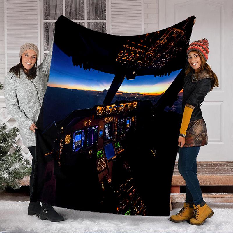 Pilots View Starry Sky Blanket Perfect All Seasons Soft Comfortable Sofa Office Nap Travel Birthday Gift Christmas Present