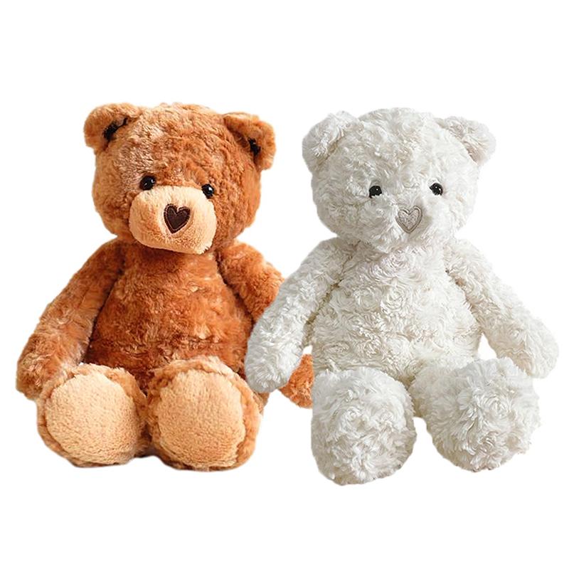 40cm Cuddle Bear Stuffed Animal Plush Toys with Heart Shaped Nose Charming Bears Doll Children Friends Gifts