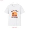Футболка Sunset Nomad Винтажная Мужская Унисекс Немного Дизайнерская Одежда Повседневная Мягкая Стильная Уличная Одежда Топ Для Повседневной Носки