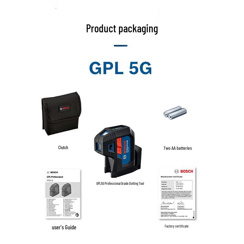 Bosch GPL 5 G Green Beam 5-Point Laser Level CN plug (adapter included)