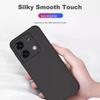Phone Case for Redmi Note 13, Full Coverage Frosted Soft Anti-Drop Protective Cover - Matte Black