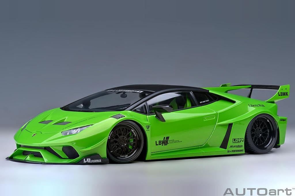AUTOart Liberty Walk Works Lamborghini Huracan GT Pearl Green Finished Product 1/18 LB-Silhouette