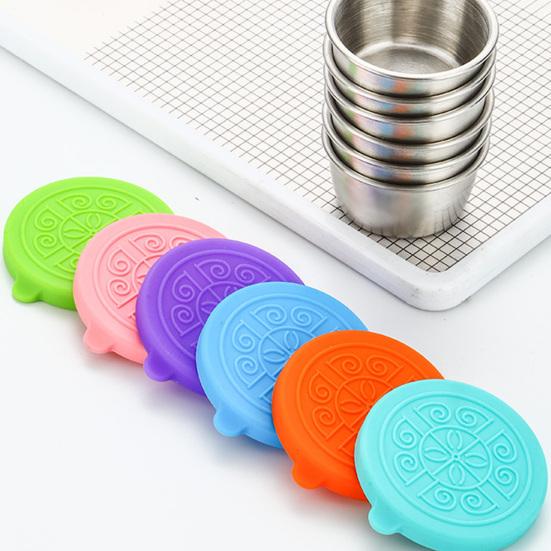 1 комплект, 40 мл чашка для соуса с силиконовой крышкой, хорошая герметичность, герметичный портативный контейнер для пикника и салата, ежедневное использование